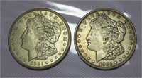We Ship Coins: (2) 1921-D Silver Morgan Dollars