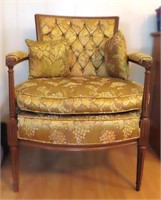 Fancy 1960's Arm Chair with Original Upholstery!