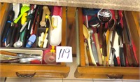 Contents of (2) Drawers in Kitchen