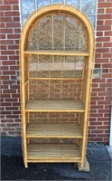 Vintage Rattan Shelving Unit