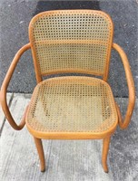 Vintage Stendig Vinyl Rattan Bentwood Chair