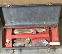 Metal Tool Box with Contents