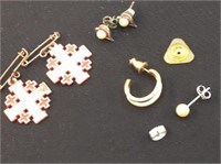 Jerusalem Pins/ Mismatched Earrings