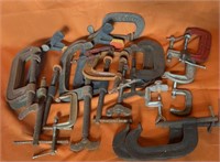 Lot of 6in & Smaller C-Clamps
