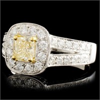 18K Gold Ring with 1.22ctw Diamonds