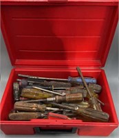 Toolbox of Various Size & Brand Screwdrivers