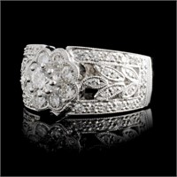 1.04ctw Diamond Ring in 18K White Gold