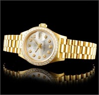 18K YG Diamond Rolex DateJust Watch - 26mm