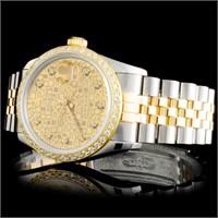 36mm Rolex DateJust Watch with Diamond in YG/SS