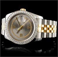 36MM Rolex DateJust 116233 Diam Watch in 18K YG/SS