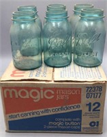 Aqua Perfect Mason Jars in Box - Lot of 12/box