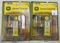 LOT OF 2 JOHN DEERE DIE-CAST 1950'S STYLE GAS PUMP