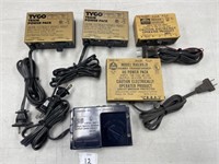 LOT OF TRAIN TRANSFORMERS TYCO & OTHERS