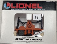 LIONEL OPERATING HAND CAR O & 027 GAUGE #6-18401