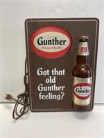 GUNTHER BEER LIGHT UP TAVERN DISPLAY