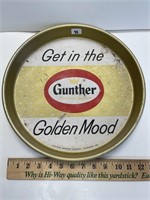GUNTHER ADVERTISING BEER TRAY GET IN THE GOLDEN