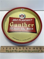 GUNTHER ADVERTISING BEER TRAY WHATS THE GOOD WORD?