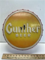 LIGHT UP GUNTHER'S BEER BOTTLE CAP BEER SIGN