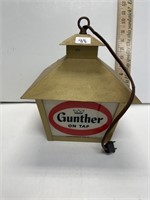 GUNTHER BEER ON TAP COACH LAMP ADVERTISING LIGHT