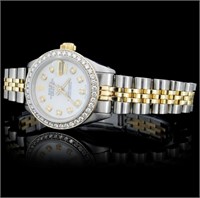 Diamond Rolex Ladies YG/SS DateJust Watch