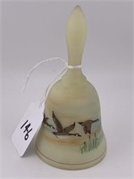 FENTON MINI HAND PANTED FLYING GEESE BELL