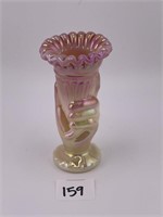 FENTON BURMEASE URANIAM GLASS MINI HAND VASE