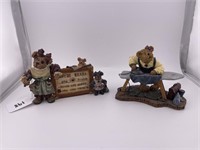 LOT OF 2 BOYD'S BEAR RESIN FIGURINES