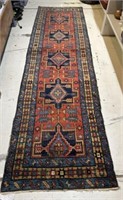 Semi Antique Persian Wool Runner 3' x 11'