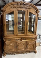 Italian Style Two Piece China Cabinet