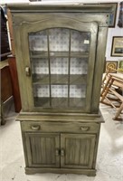 Factory Painted 1980's China Cabinet
