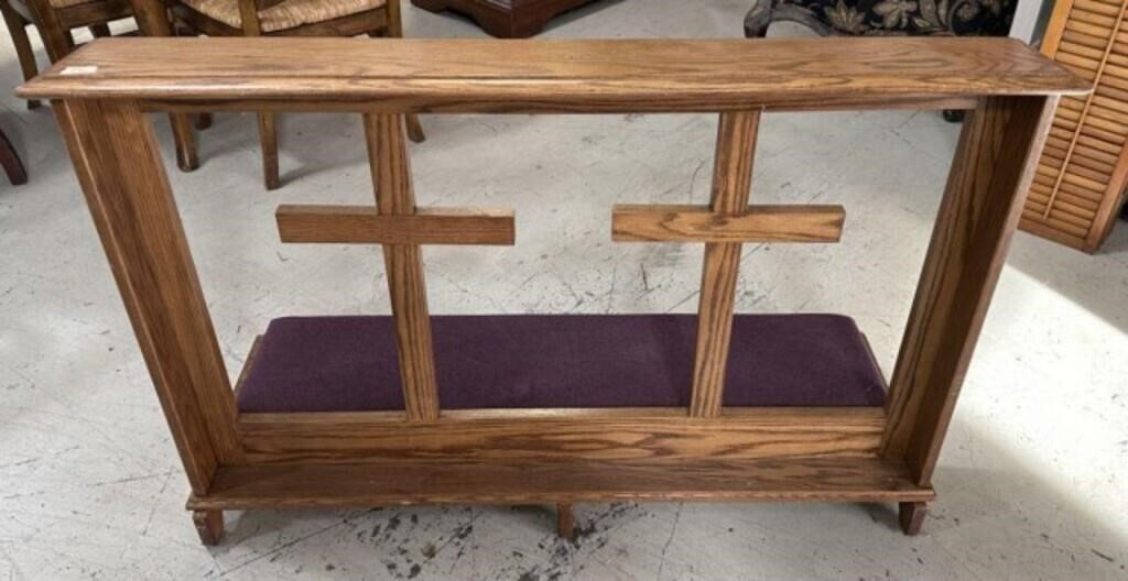 Oak Church Prayer Bench