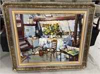 Batte Furniture Large Signed Hess Painting