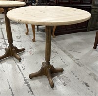 Hand Crafted Round Pedestal Tall Table