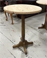 Hand Crafted Round Pedestal Tall Table