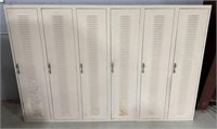Vintage Five Door Metal Locker Unit