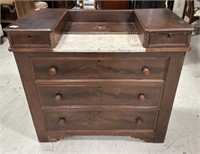 Antique Mahogany Victorian Wish Bone Dresser