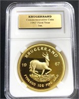Commemorative 1oz Krugerrand 1967 Gold plated .999