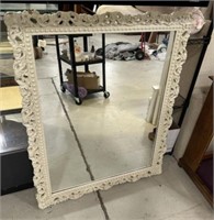 Antique Style White Painted Wall Mirror