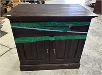Reproduction Dark Stain Media Cabinet