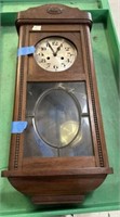 Antique Oak Victorian Style Wall Clock