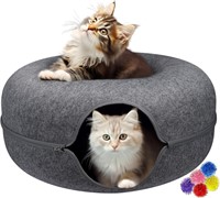 Cat Cave for Indoor Cats, Cat Donut Cat Tunnel