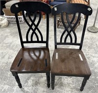 Pair of Factory Black Side Chairs