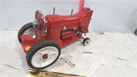 Tractor Made From Sewing Machine. Red