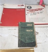 2 Tractor Manuals, 1960 Cevy Pick Up Manual