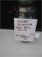 Globe 1/2 gal wire bail, no lid