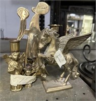Brass Horse Sculpture, Brass Angel Candle Holders
