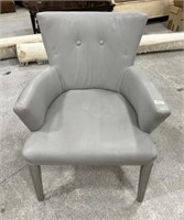 Gray Vinyl Arm Chair