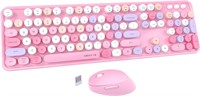 UBOTIE Colorful Wireless Keyboard Mice Combo