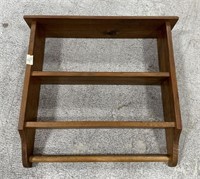 Pine Wood Wall Display Trinket Rack