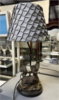 Resin Elk Figural Lamp